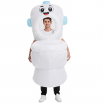 Valge WC t&auml;ispuhutav kost&uuml;&uuml;m, t&auml;iskasvanu 150-190cm valge