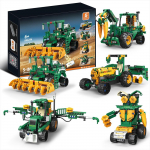 STEAM 5 &Uuml;hes Taluniku Veoauto Muunduv RC Niiduk Kultivaator Traktor Puiduhaardur Kraana Robootika Ehitusklotsid Tellised M&auml;nguasjad Laste Kingitused No Original Box