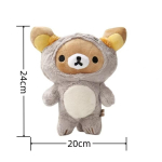 20cm kohev Rilakkuma pehmed m&auml;nguasjad Kawaii valge karu t&auml;idisega nukk imearmas anime-karu toakaunistus s&uuml;nnip&auml;evakingitus lastele
