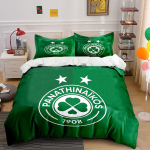 Panathinaikos Roheline Voodipesukomplekt Voodipesu Tekikoti Komplekt Tekikott Padjap&uuml;&uuml;rid (1 * Tekikott 2 * Padjap&uuml;&uuml;ri, ilma tekita) 135x200cm