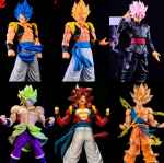 Dragon Ball Z Super Saiyan Figuuride Komplekt, Suured Seisvad Kujud Goku Vegeta Gogeta Broly SS4, Kollektsion&auml;&auml;ri Anime Mudel M&auml;nguasjad Super blue vegeta 16cm color box