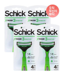 Schick Extreme 3 Kaasaskantav Raseerija 4 tk Pakk 4 tk FREE white