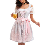 T&auml;iskasvanud Naiste Saksa Baieri Oktoberfest Kost&uuml;&uuml;mikomplekt, &Otilde;llekost&uuml;&uuml;m Dirndl Kleit Halloweeniks ja &Otilde;llefestivaliks Karnevaliks XL gray