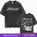 JUICEWRLD retro l&uuml;hikeste varrukatega meeste ja naiste tr&uuml;kiga lahtine Ameerika t&auml;navap&auml;rane puhas puuvillane suvine pesu S mitmev&auml;rviline