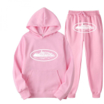 Unisex Suur Streetwear Kapuutsiga Dressipluus ja Joggingp&uuml;ksid Komplekt Vabaaja Spordir&otilde;ivad S&uuml;gis Noorte Hip Hop Rulapark XL pink