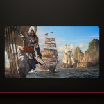 Assassin's Creed Black Flag Hiirematt M&auml;ngimine kontoritarbed Hiirematt Suur M&auml;nguklaviatuur overlock Libisemisvastane Lauamatt DIY 40cmx90cm