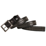 3.4Cm Ehtne Nahk Kauboi V&ouml;&ouml;pandla Vintage Metallnit Punk V&ouml;&ouml;d Meestele Rist Rock Teksad V&ouml;&ouml; Ceinture Homme Pronks 105CM black