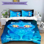 3 tk Kpopi deemonik&uuml;tid Derpy mustriga voodipesukomplekt tekikoti komplekt sisaldab tekikotti ja padjap&uuml;&uuml;re, t&auml;iuslik aastaringselt magamistoa kaunistus ja kingitus 135cmx200cm blue