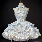 Armas liblikas s&uuml;da liblikas&otilde;lm l&auml;&auml;nelik kleit JSK igap&auml;evane kerge Lolita printsess kaelapaelaga kleit XS gray