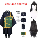 Geto Suguru Cosplay Kost&uuml;&uuml;m Must Sinine Kimono Koolivorm Anime R&otilde;ivas Halloweeni Kost&uuml;&uuml;mid Naistele Mehele XL black