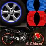 16 tk kleebis helkurvelg triibuline teip lemmiklooma helkurkleebis kleebis jalgratta mootorratta auto punane