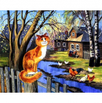 Ise isetegemise 5D teemantmaali ristpistes &uuml;mmarguse puuri teemant j&otilde;ulukaunistuseks. Kaunis 20X30CM