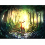 Teemanttikandid Maalimine Ristpistekomplektid Seinamosaiik Metsahirv Kodukaunistuse kingitus 20X30CM