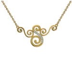 Les Tr&eacute;sors De Lily [H6163] - kullatud kaelakee  Goddess  valge kuld - 30x20 mm kuld