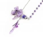 NOA [I5364] - Collier Cr&eacute;ateur 'Emilie' violet lilla