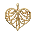 Les Tr&eacute;sors De Lily [J9600] - kullatud  Love  filigraanne ripats - 28x26 mm kuld