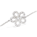 Les Tr&eacute;sors De Lily [L7210] - Bracelet Argent 'Flora' blanc argent&eacute; (rhodi&eacute;) - 12 mm valge