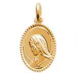 Les Tr&eacute;sors De Lily [Q4715] - Pendentif Plaqu&eacute; Or 'Vierge Marie' Dor&eacute; - 15x11 mm kuld