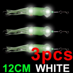 Bimoo h&otilde;&otilde;guv merevees kalap&uuml;&uuml;gi peibutis kalmaari trollimiseks avamere s&ouml;&ouml;daga 4,7 /12 cm LED-valgustiga Mahi tuunikala purjed Wahoo Marlin 12cm valge