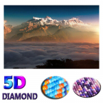 Teemantmaaling Snow Mountain Broderie Diamant Scenic ristpistes 20X30CM