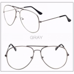 L&auml;bipaistva objektiiviga Nerd Prillid Naiste Meeste Mood Unisex Hipsteri prillid Metallraamiga prillid