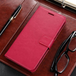 Magnetiline nahast klapp&uuml;mbris Samsung Galaxy A21S A51 A71 A01 A11 A21 A31 A41 A81 A91 M30S M60S M80S M01 M11 M21 M31 M41 M31 5G pehme kate Samsung Galaxy A31 roosa punane v&auml;rv