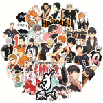 50tk Manga Haikyuu!! Kleebised Hinata Shoyo PVC kleebised Jaapani animekollektsiooni Demon Slayer pagasikleebised 50PCS