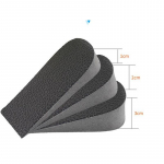 1 paar hingav poolsisetald naiste meeste pikkust suurendavad siset&uuml;kid 1&ndash;3 cm spordijalatsid kontsapadja padi Men 3cm must