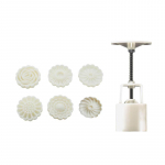 Real Shot 7tk/komplekt lillekujuline kuukoogivorm 50g koogivorm K&auml;sisurve Fondant Moon koogi kaunistamiseks t&ouml;&ouml;riistad k&uuml;psisel&otilde;ikuri k&uuml;psetust&ouml;&ouml;riist