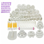 108-osaline komplekt DIY k&uuml;psetust&ouml;&ouml;riistad Fondant koogivorm k&uuml;psisel&otilde;ikur plastist vedruk&uuml;psise vormi l&otilde;ikamine vormi press templi reljeef