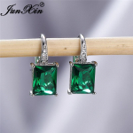 1paar Princess Hoop k&otilde;rvar&otilde;ngad Uus moodne ristk&uuml;lik l&otilde;igatud vesiroheline sinine lilla kristallk&otilde;rvar&otilde;ngad rippuvad k&otilde;rvar&otilde;ngad kingitus