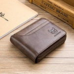 BULLCAPTAIN RFID meeste rahakott ehtsast nahast rahakott, disaineri kaubam&auml;rgiga rahakott, sidur, nahast rahakott, meeste rahakoti kaardihoidja pruun