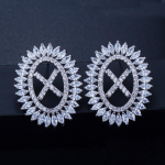 CMM Tippkvaliteediga Initial Letter Cubic Zirconia Stud Stud K&otilde;rvar&otilde;ngad h&otilde;be