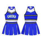 Girls Cheer Leader koolikost&uuml;&uuml;m, laste Cheerleading Crop topp ruudulise seelikuga Halloweeni komplekt 7-8 Years