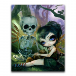 T&auml;ielik 5D teemantmaalimine suure peaga muinasjutu kummitus DIY teemanttikandid Teemantmosaiik Ristpistekomplektid Kodukaunistuse kingitus Round 20x30cm