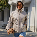 Jope Astrid Kevadmantel l&uuml;hike soe lapiline kapuutsiga lukuga manseti jope vabaaja &uuml;ler&otilde;ivad L