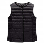 Naiste talvine kerge k&auml;rbitud O-kaelusega varrukad, &uuml;hev&auml;rvilised suures suuruses vooderdisega vest M-3XL M