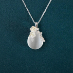 Bella Box Luksuslik tilgakujuline Opaalripats Naiste Cherry Blossom kaelakee Naistele Tseremooniapidu Unikaalne kaelakee Trendikad ehted 45mm valge