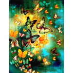 5D DIY Teemantmaaling Liblikatantsu Teemanttikandid T&auml;ismosaiigikomplektid Ristpistes Kodukaunistus K&auml;sitsi valmistatud kingitused Round 20x30cm