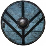 X-MAS Gift puidust ja terasest keskaegne Knight Shield k&auml;sit&ouml;&ouml;na valmistatud Viking Shield koopia sinine