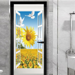 Akna v&auml;lisukse kleebis elutuppa Magamistoa DIY Isekleepuv tapeet Kodusisustus Ukseplakat Renoveerimine Lihtne kleepida 40x120cm(1 pcs)