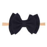 Beebit&uuml;drukute peapael imikutele juuste aksessuaarid Bowknot Band Big Bowknot vasts&uuml;ndinu peakatted Tiara pea&uuml;mbris kingitus v&auml;ikelastele sidemega lint tumesinine v&auml;rv