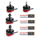 2205 2300KV harjadeta mootor 4tk tagurpidi ettepoole p&ouml;&ouml;rlev mootor ja 4tk 30A ESC FPV RC Racing jaoks must