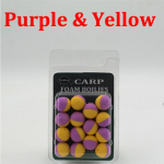 15 tk Karpkalap&uuml;&uuml;gi Boilies Bait Duo Foam Up Boilies Ball Black & Yellow imitatsioonis&ouml;&ouml;t karpkala juustele Zig Rig Feeder Fishing