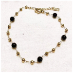 Les Tr&eacute;sors De Lily [R6374] - Disainer k&auml;ev&otilde;ru terasest 'Cl&eacute;opatra' must kuld - 4 mm must