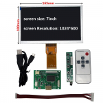 7-tolline 1024 * 600 HD LCD-ekraan K&otilde;rge eraldusv&otilde;imega monitori juhtplaat, HDMI-&uuml;hilduv Raspberry Pi Banana Pi jaoks Display+Drive Board