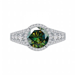 BagueRingen Naiste Moissanite S&otilde;rmus H&otilde;bedane 925 Ehted Naistele 8mm Sinine Roheline V&auml;rv Moissanite Ehted Kingitus Suurus 6-9 0.8ct No.6 tumeroheline v&auml;rv