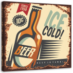 L&otilde;uenditr&uuml;kk Beer Retro Sign 30x30 pruun