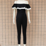 Naiste mantliga Elegantne kombinesoon suvine kevadkontor Lady Raglan Sleeve Solid Kombineer Naistele Triibuline Jumpsuit S must