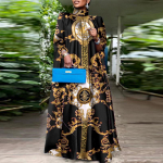 VONDA suvine naiste joontr&uuml;kiv varrukateta pikk kleit S must